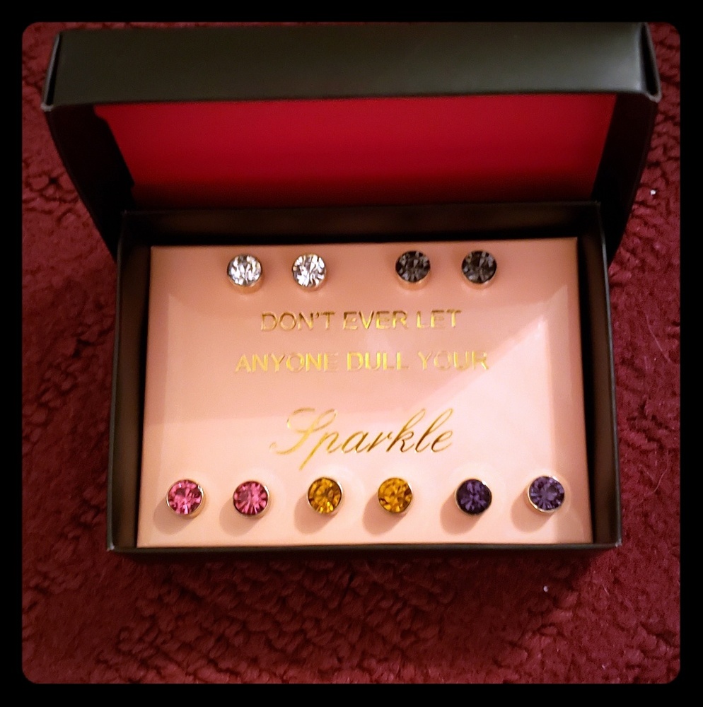 Stud Earrings - Five Pair